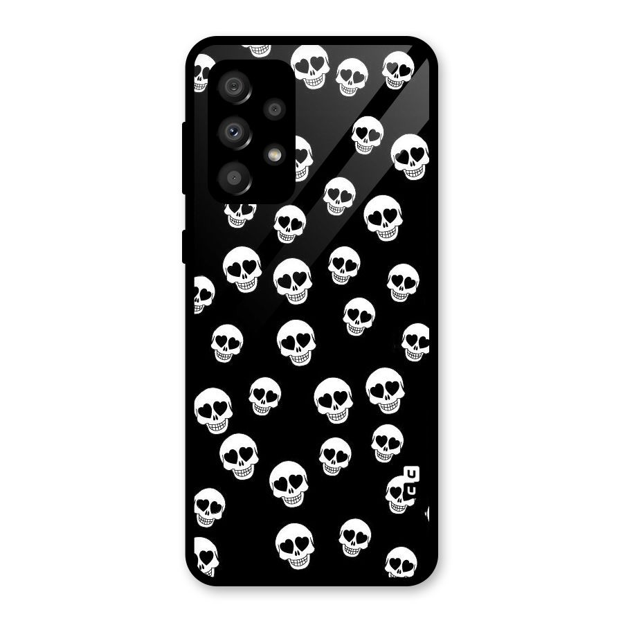 Skull Heart Glass Back Case for Galaxy A32