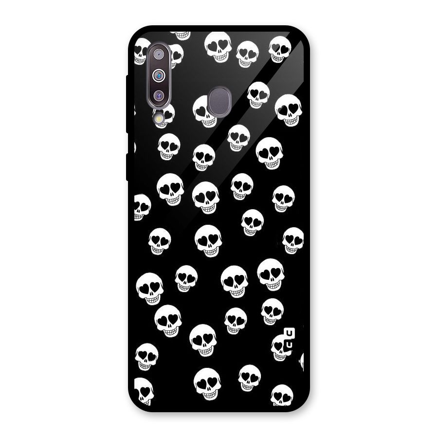 Skull Heart Glass Back Case for Galaxy M30