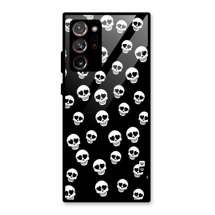 Skull Heart Glass Back Case for Galaxy Note 20 Ultra 5G