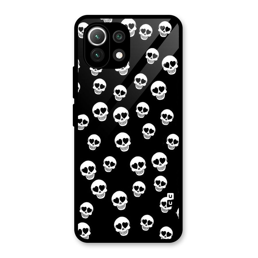 Skull Heart Glass Back Case for Mi 11 Lite NE 5G