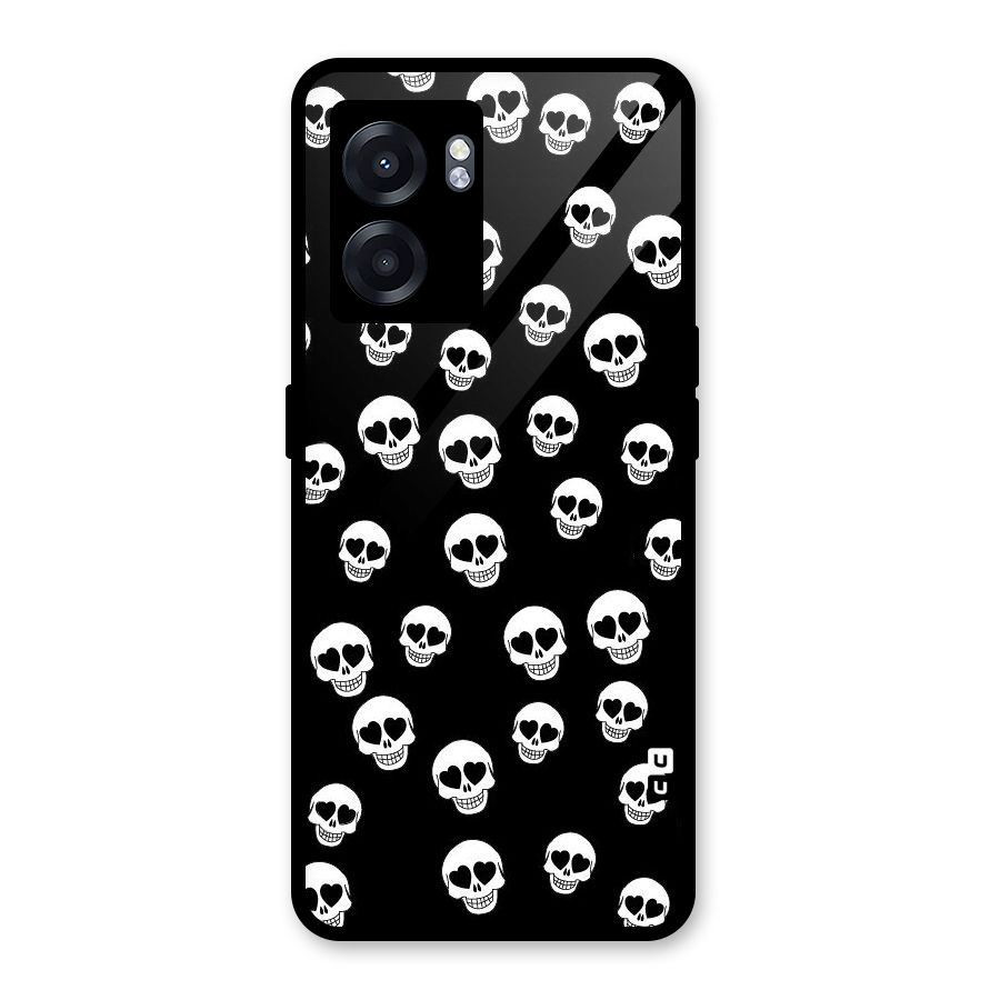 Skull Heart Glass Back Case for Oppo K10 (5G)