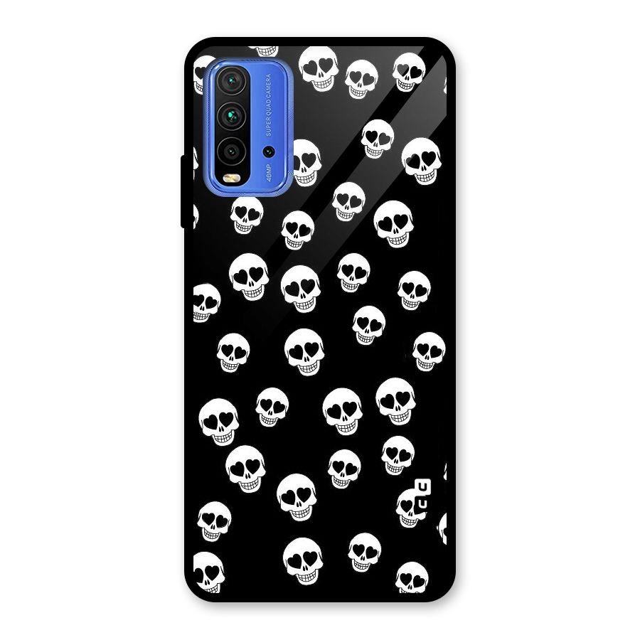Skull Heart Glass Back Case for Redmi 9 Power
