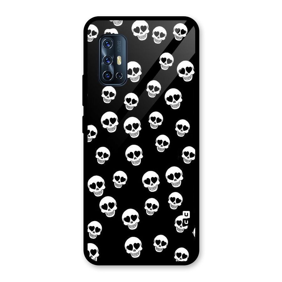 Skull Heart Glass Back Case for Vivo V17