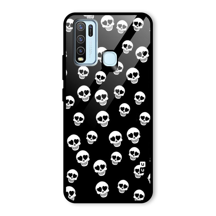 Skull Heart Glass Back Case for Vivo Y30