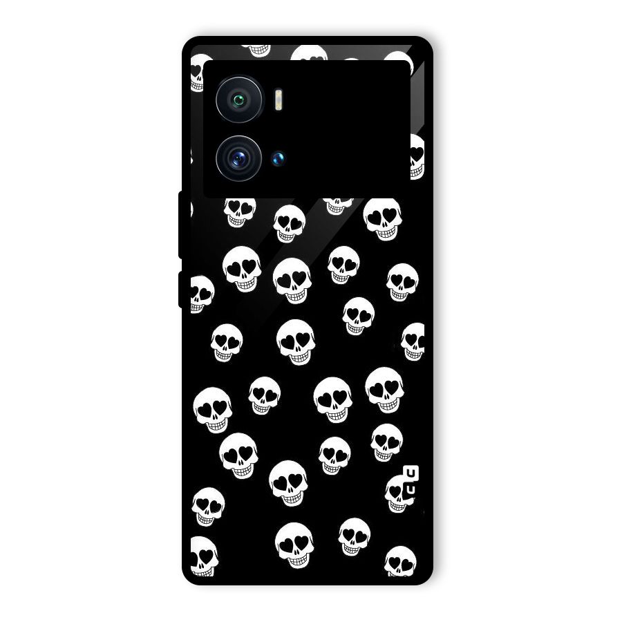 Skull Heart Glass Back Case for Vivo iQOO 9 Pro