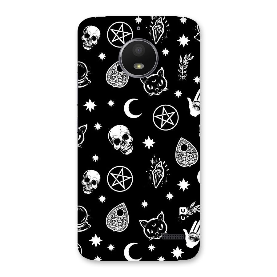 Skull Moon Design Back Case for Moto E4