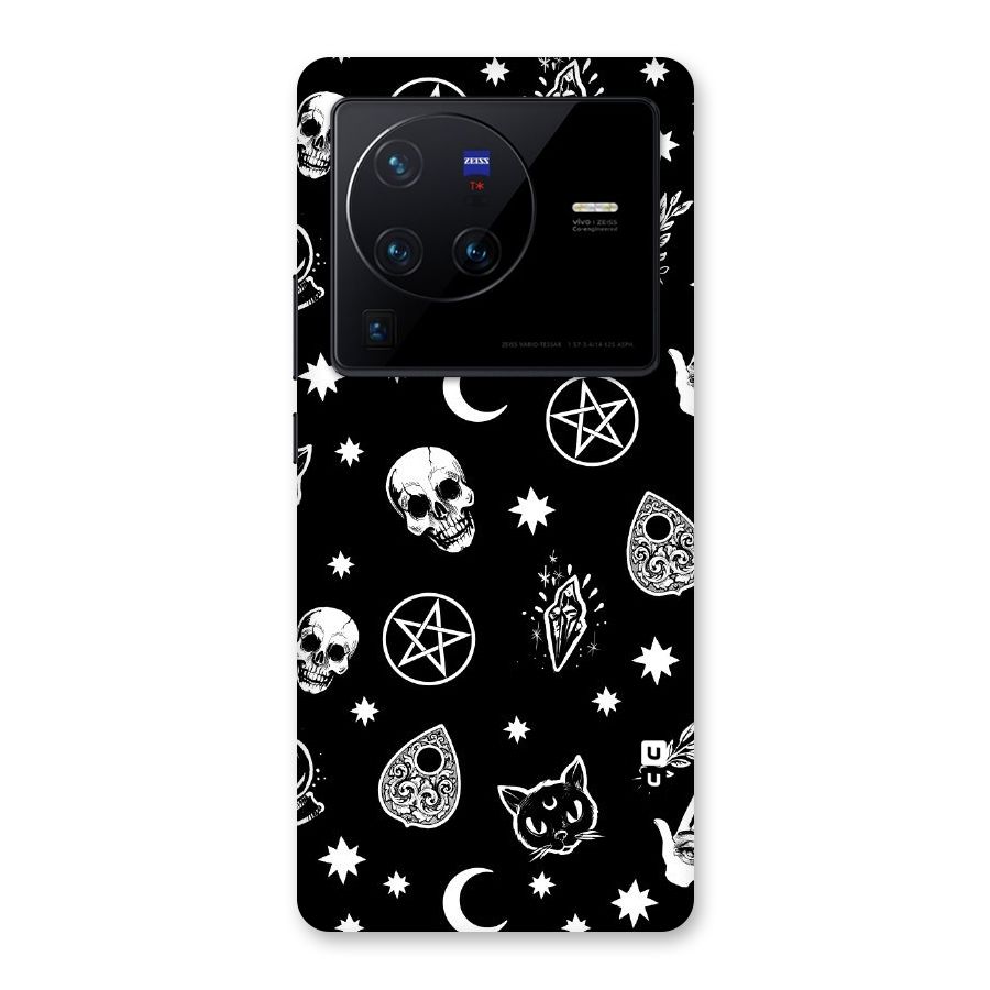 Skull Moon Design Back Case for Vivo X80 Pro