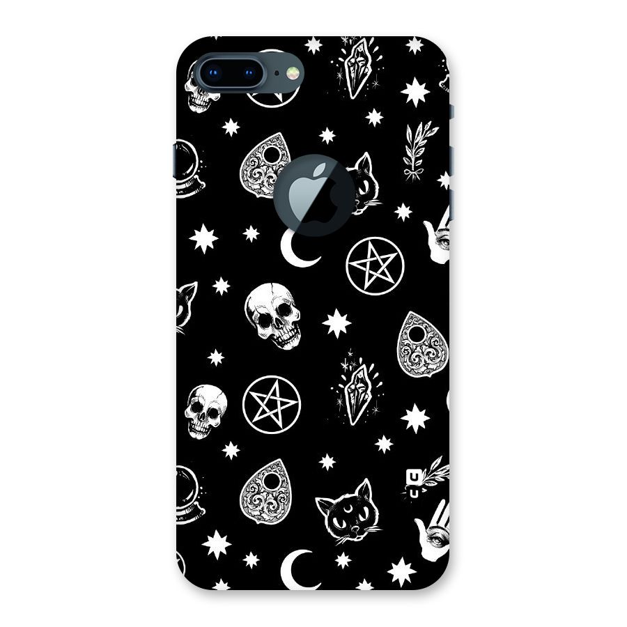 Skull Moon Design Back Case for iPhone 7 Plus Logo Cut