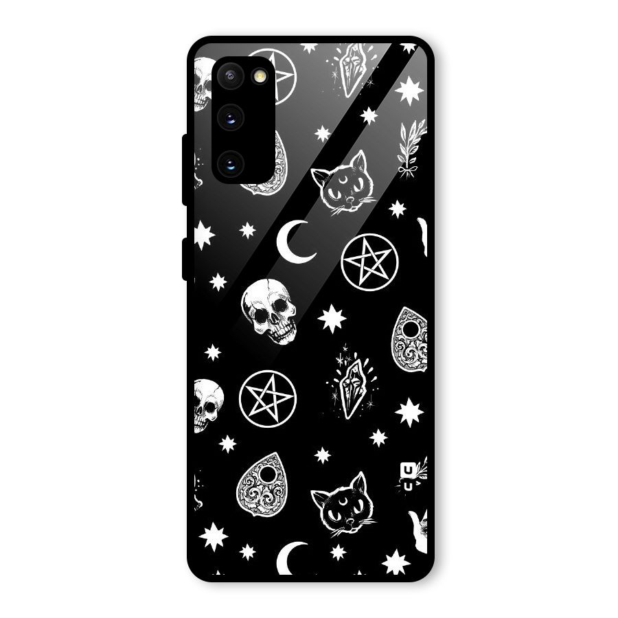 Skull Moon Design Glass Back Case for Galaxy S20 FE 5G