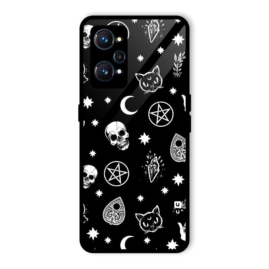 Skull Moon Design Glass Back Case for Realme GT 2