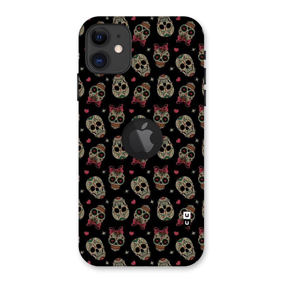 Skull Pattern Back Case for iPhone 11 Logo Cut