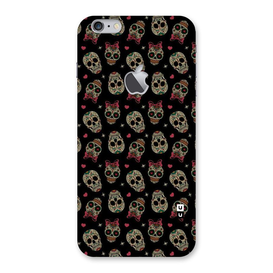 Skull Pattern Back Case for iPhone 6 Plus 6S Plus Logo Cut