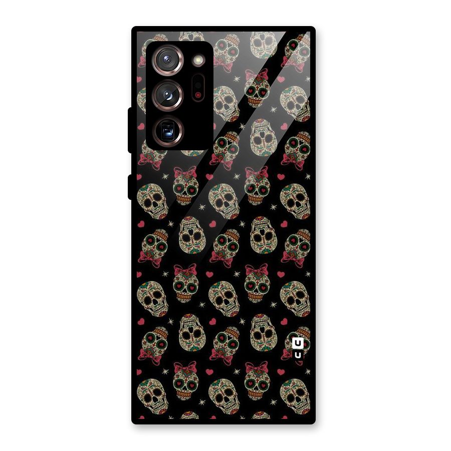 Skull Pattern Glass Back Case for Galaxy Note 20 Ultra 5G