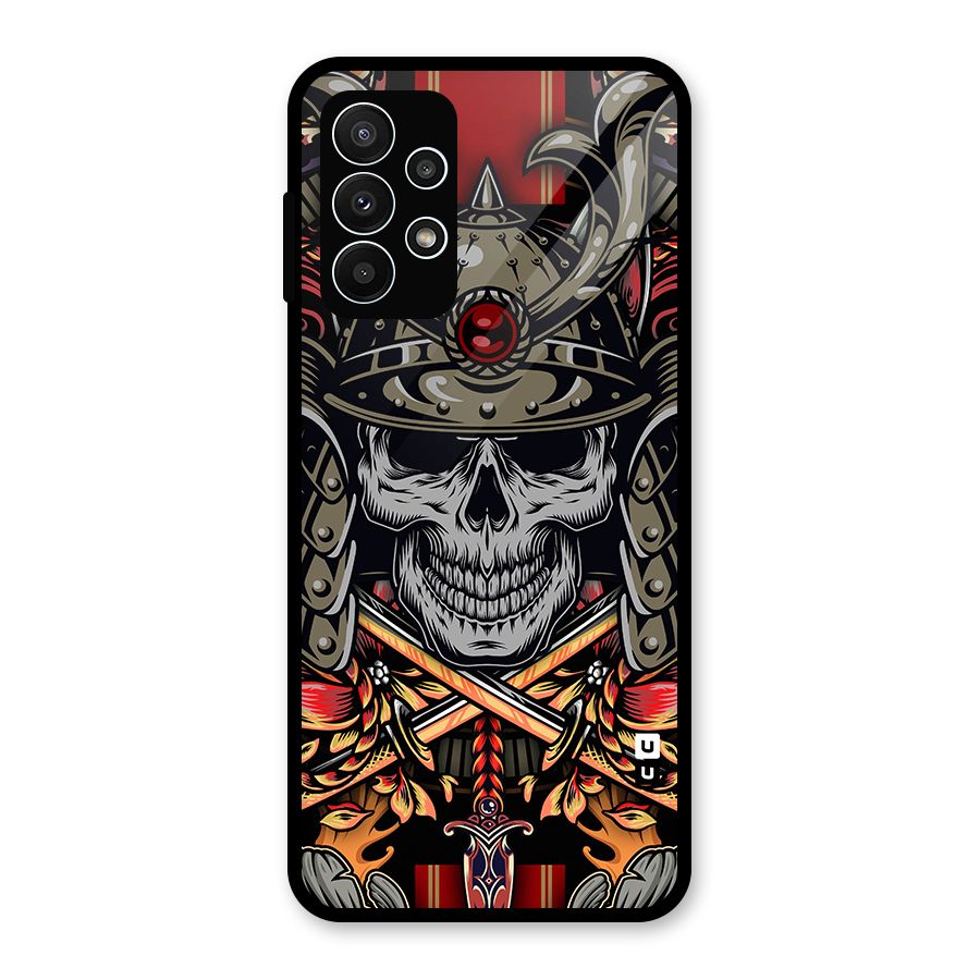 Skull Swords Snakes Glass Back Case for Galaxy A23