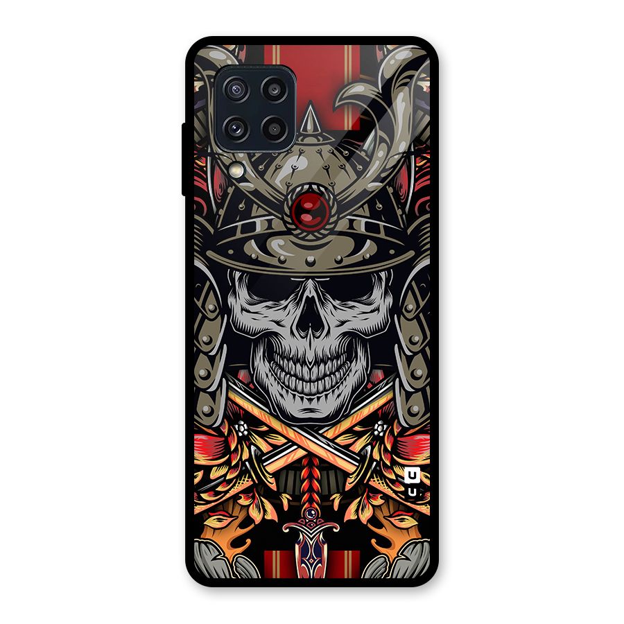 Skull Swords Snakes Glass Back Case for Galaxy M32