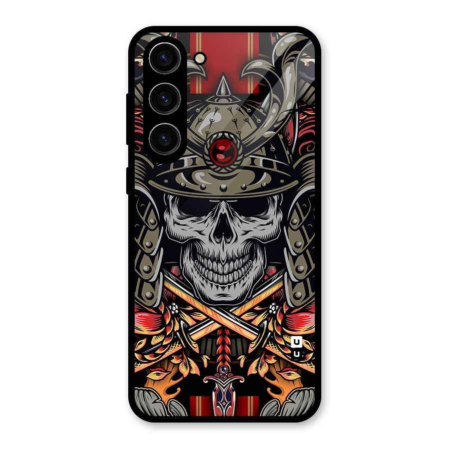 Skull Swords Snakes Glass Back Case for Galaxy S23 Plus