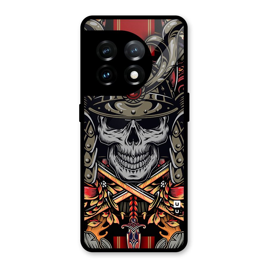 Skull Swords Snakes Glass Back Case for OnePlus 11
