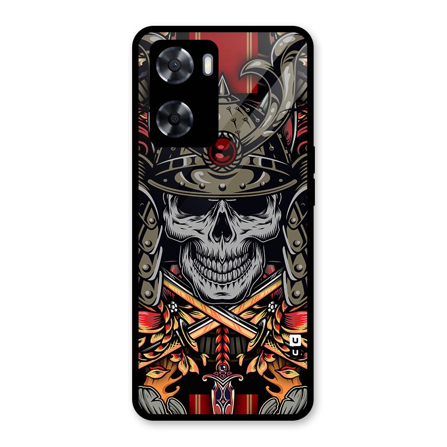 Skull Swords Snakes Glass Back Case for Oppo A57 2022