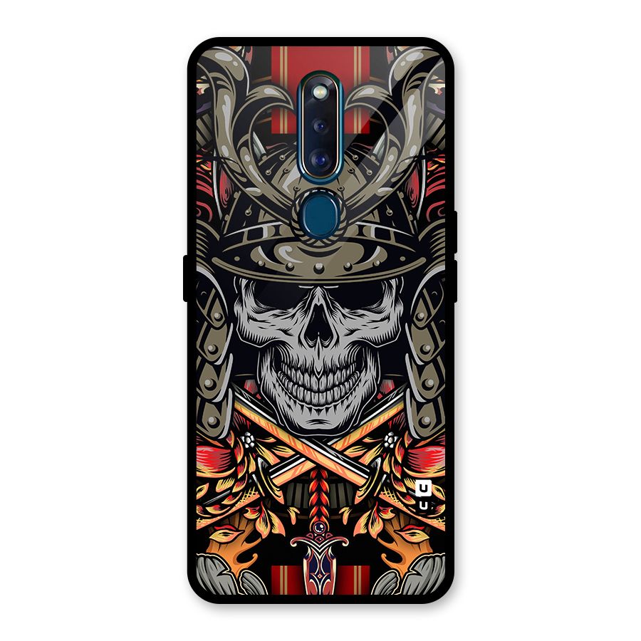 Skull Swords Snakes Glass Back Case for Oppo F11 Pro