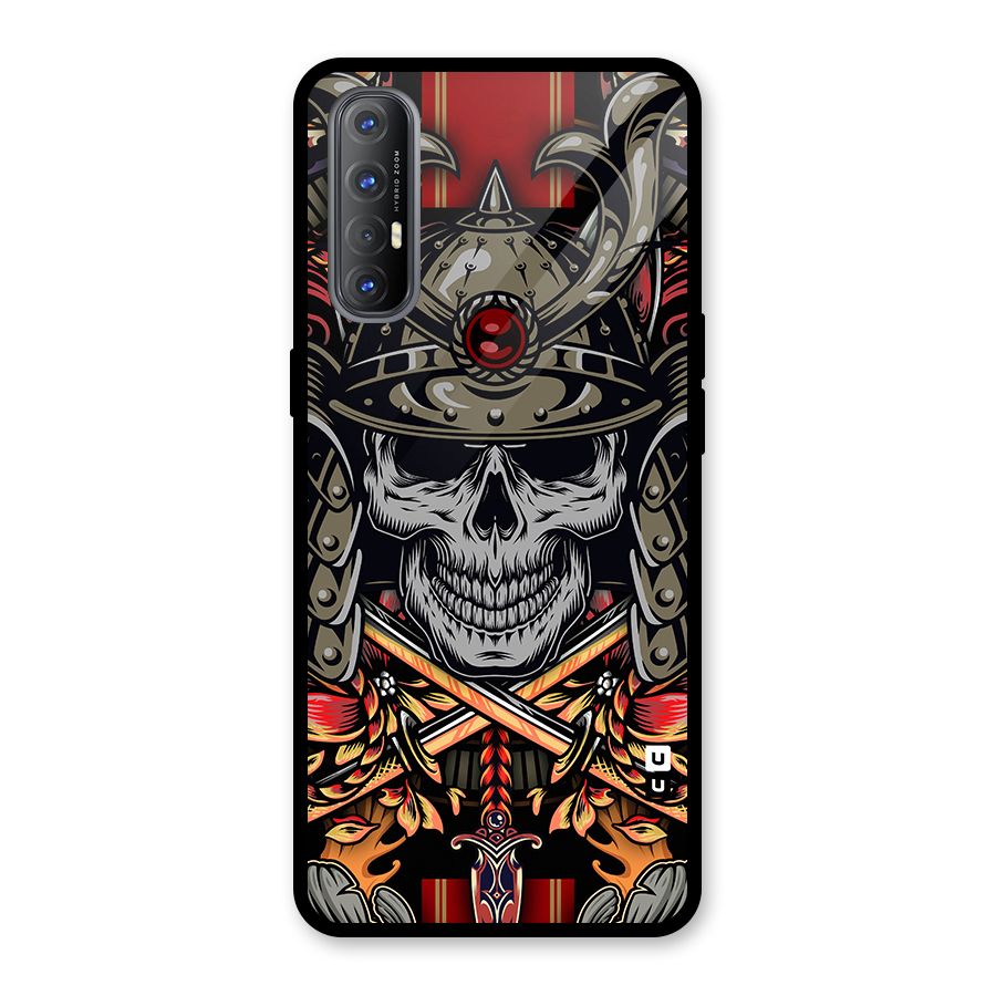 Skull Swords Snakes Glass Back Case for Oppo Reno3 Pro
