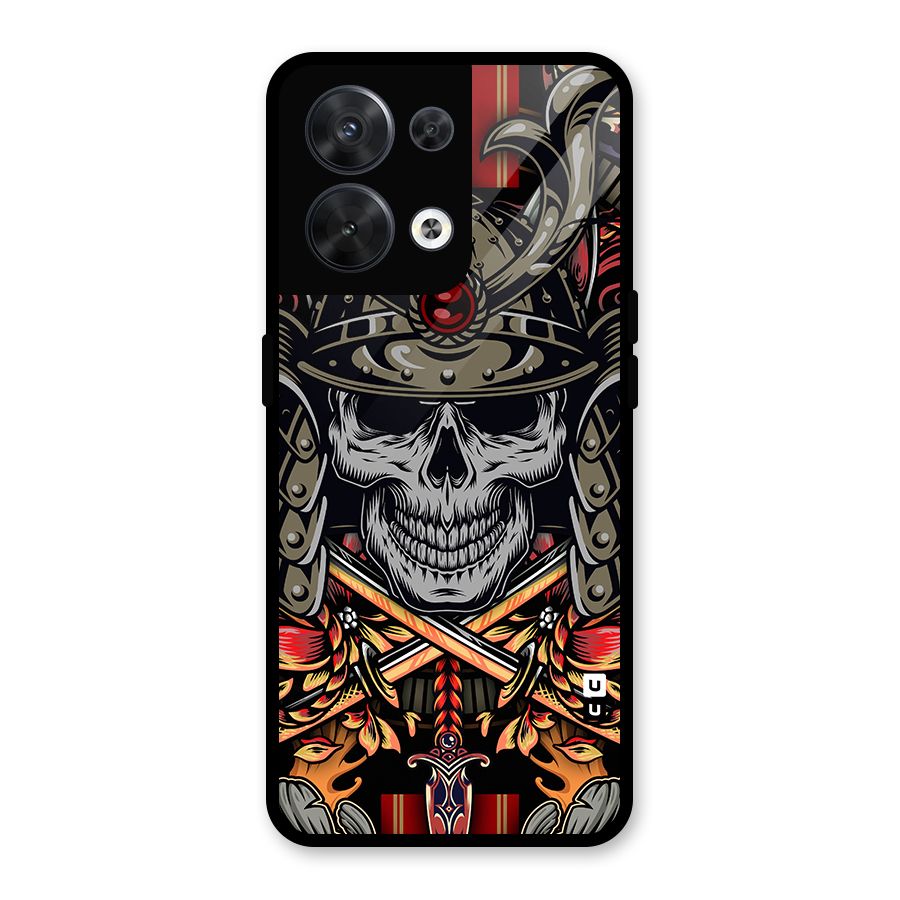 Skull Swords Snakes Glass Back Case for Oppo Reno8 5G
