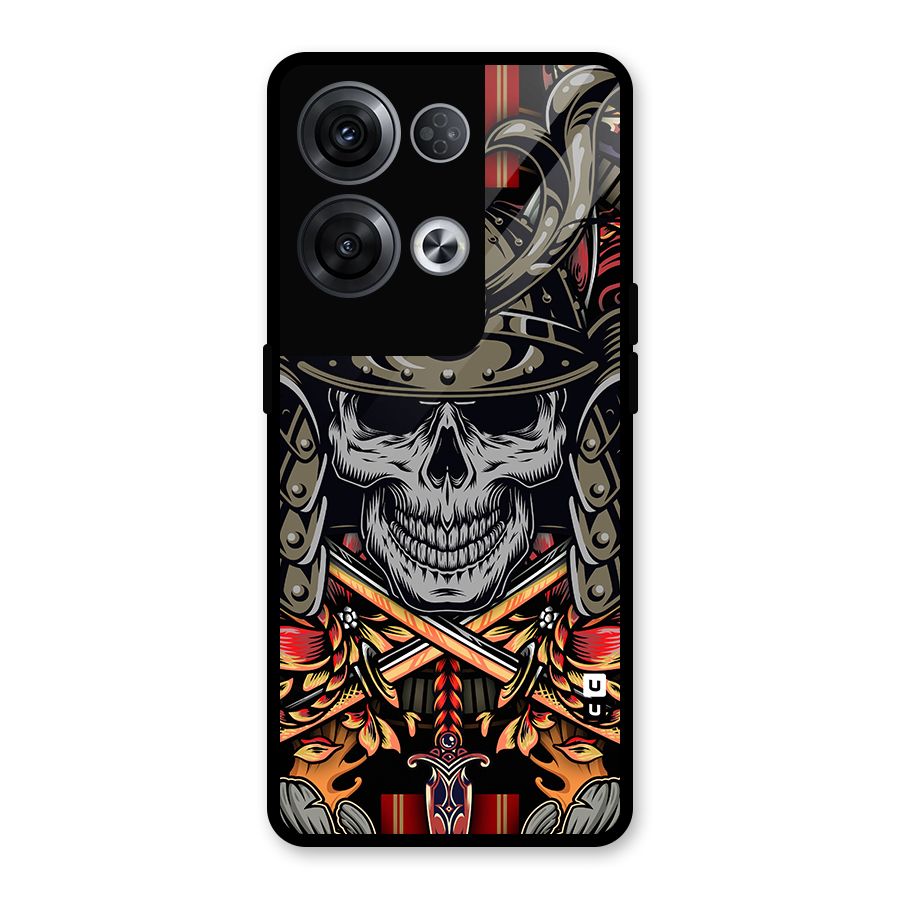 Skull Swords Snakes Glass Back Case for Oppo Reno8 Pro 5G