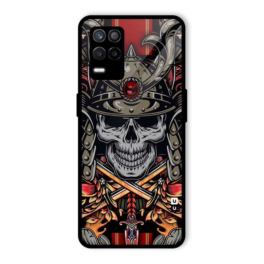 Skull Swords Snakes Glass Back Case for Realme 8 5G