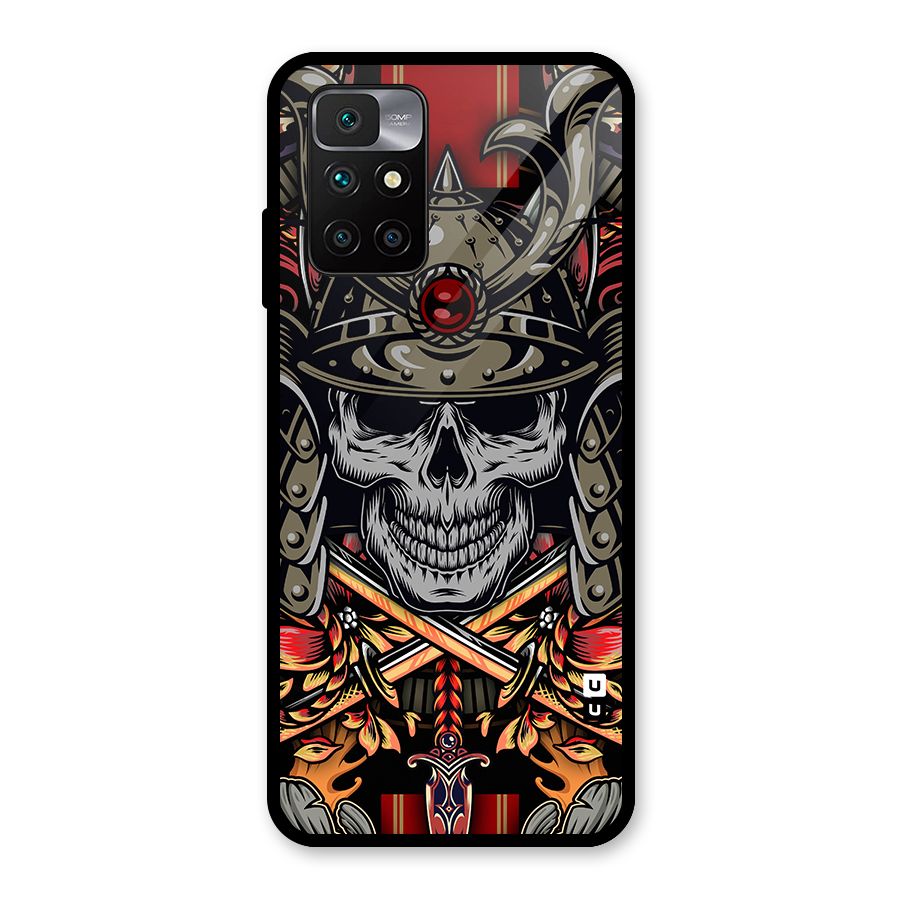 Skull Swords Snakes Glass Back Case for Redmi 10 Prime