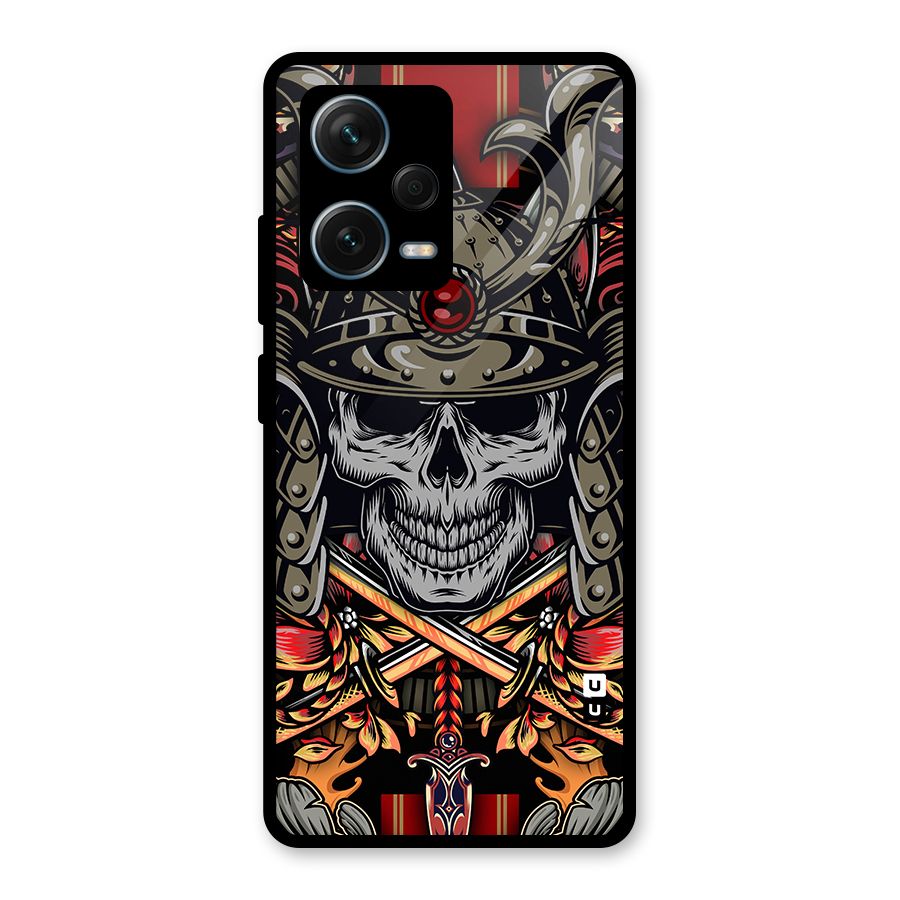 Skull Swords Snakes Glass Back Case for Redmi Note 12 Pro Plus 5G