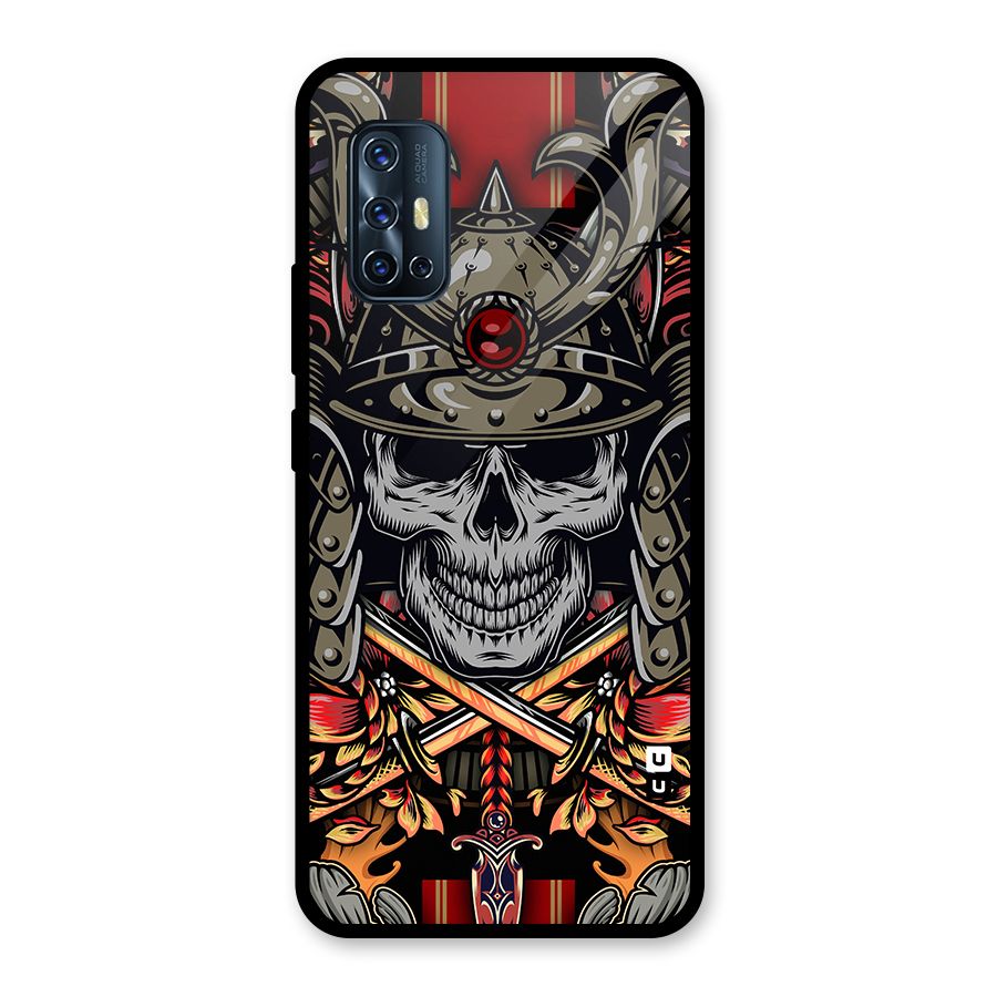 Skull Swords Snakes Glass Back Case for Vivo V17