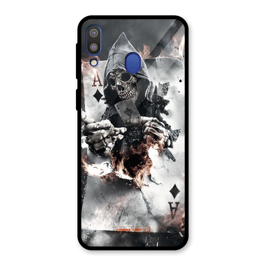 Skull with an Ace Glass Back Case for Galaxy M20