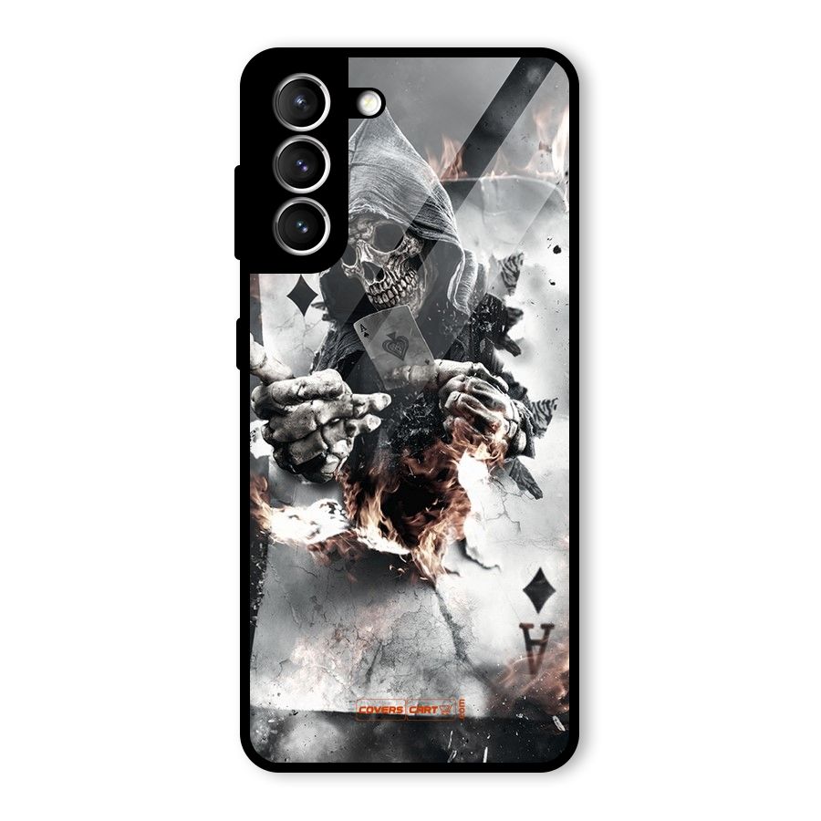 Skull with an Ace Glass Back Case for Galaxy S21 5G