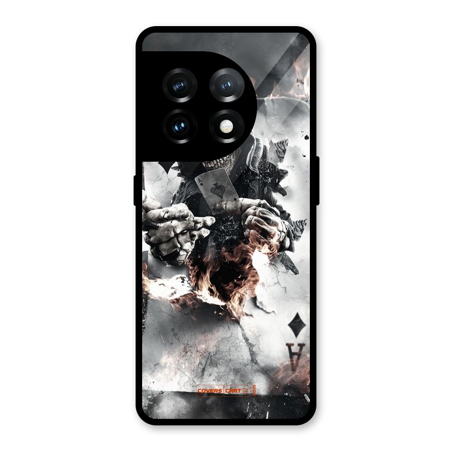 Skull with an Ace Glass Back Case for OnePlus 11