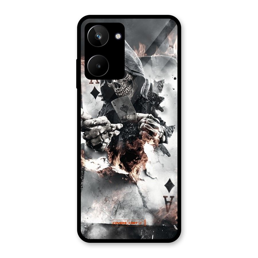 Skull with an Ace Glass Back Case for Realme 10