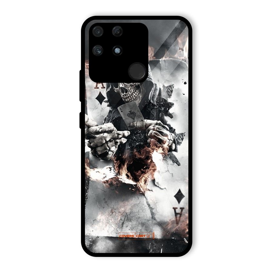 Skull with an Ace Glass Back Case for Realme Narzo 50A
