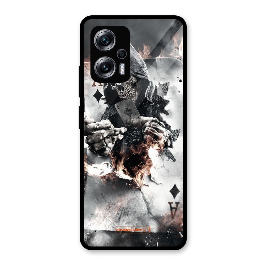 Skull with an Ace Glass Back Case for Redmi K50i