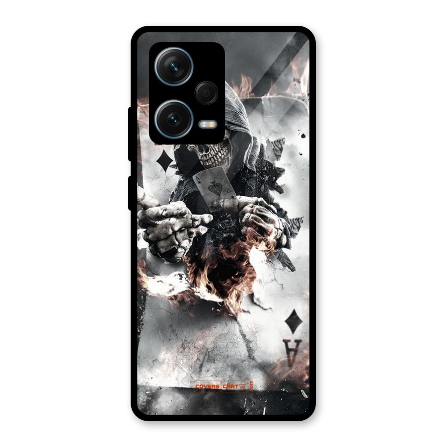 Skull with an Ace Glass Back Case for Redmi Note 12 Pro Plus 5G