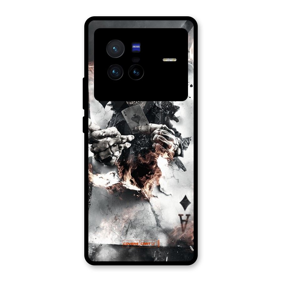 Skull with an Ace Glass Back Case for Vivo X80