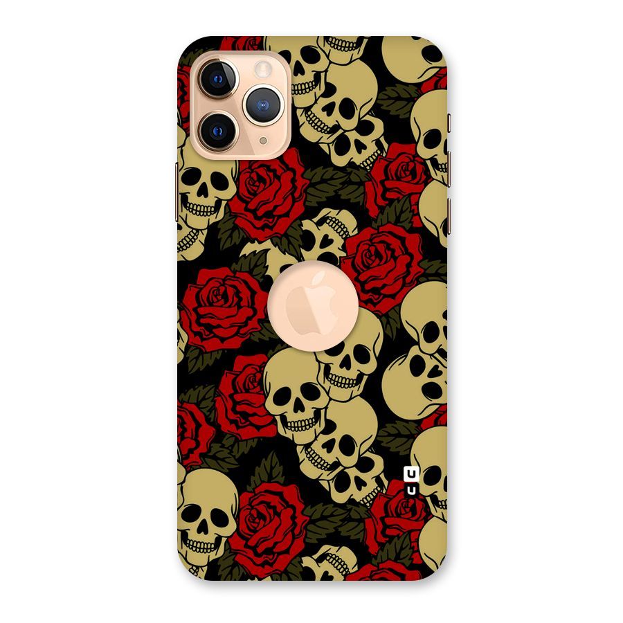 Skulled Roses Back Case for iPhone 11 Pro Max Logo Cut