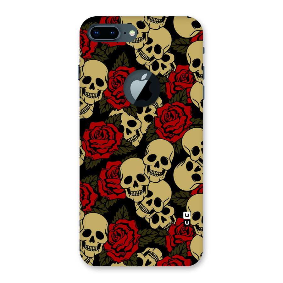 Skulled Roses Back Case for iPhone 7 Plus Logo Cut