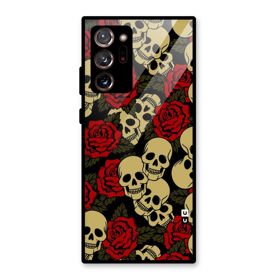 Skulled Roses Glass Back Case for Galaxy Note 20 Ultra 5G
