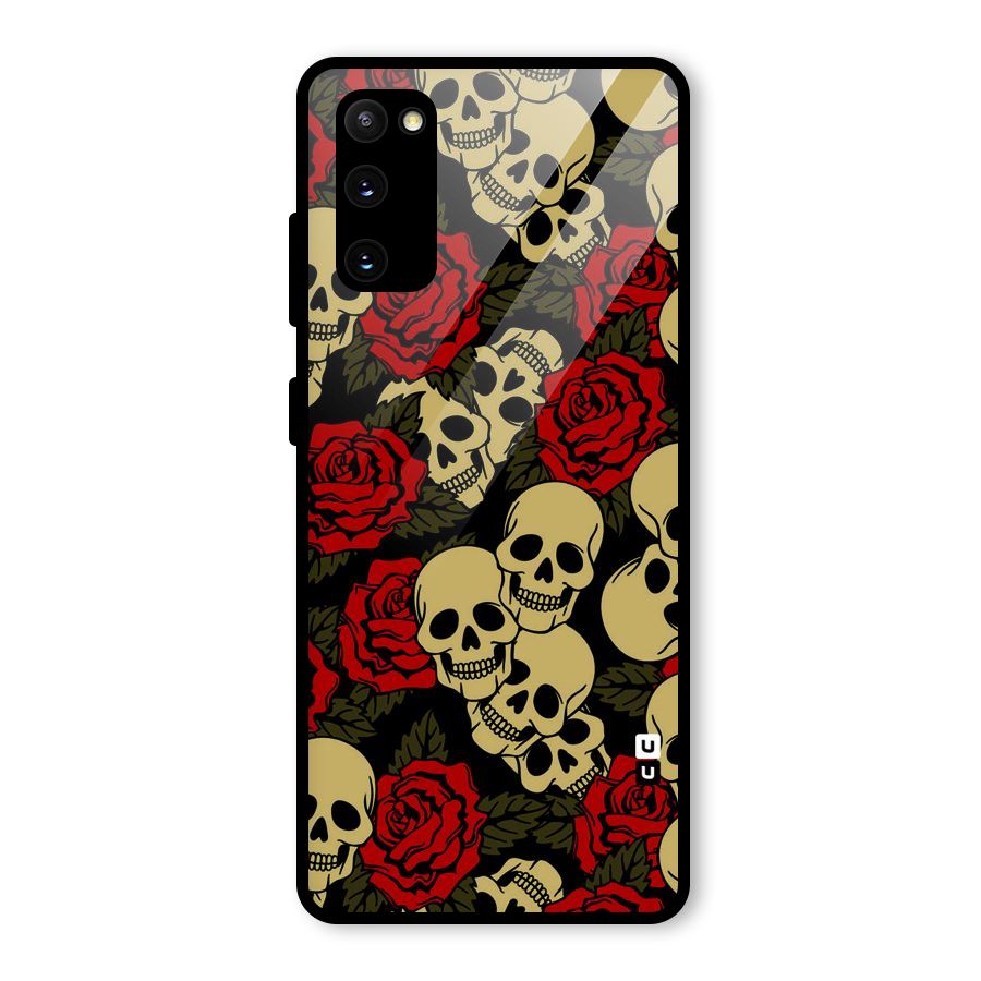Skulled Roses Glass Back Case for Galaxy S20 FE 5G