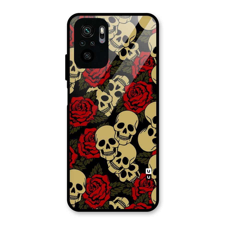 Skulled Roses Glass Back Case for Redmi Note 11 SE