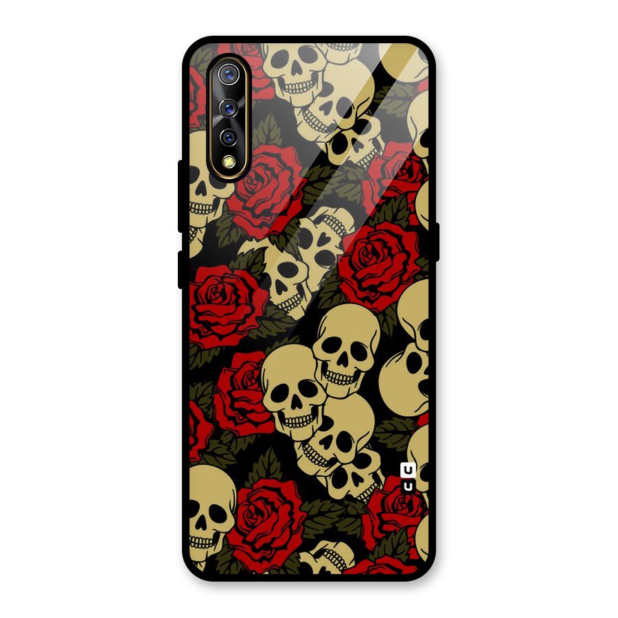 Skulled Roses Glass Back Case for Vivo S1
