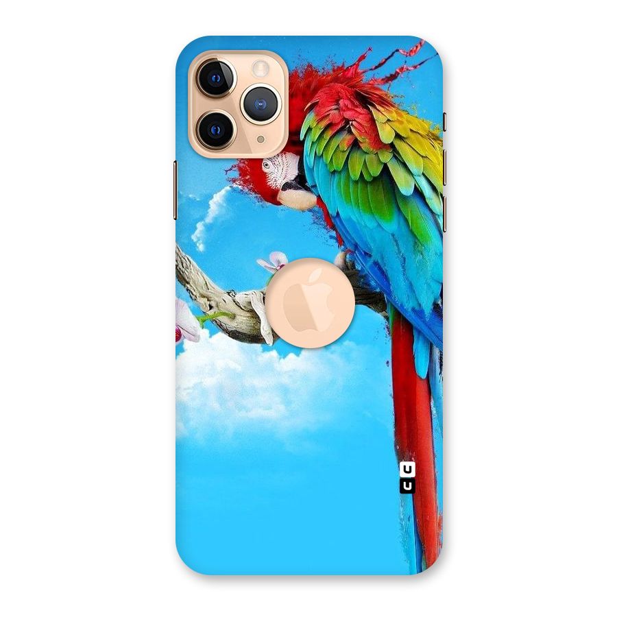 Sky Parrot Back Case for iPhone 11 Pro Max Logo Cut