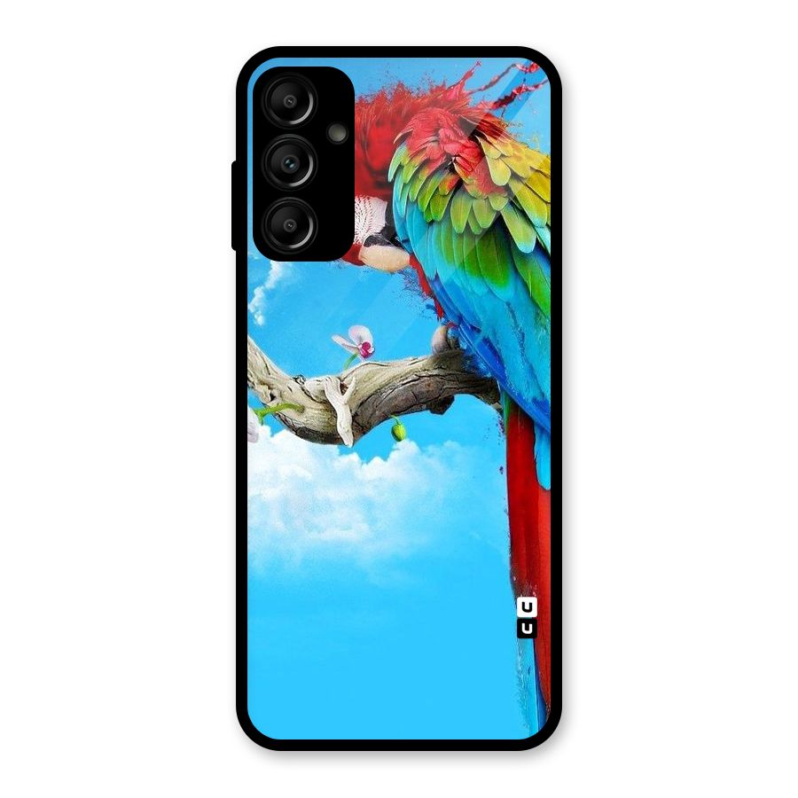 Sky Parrot Glass Back Case for Galaxy A14 5G