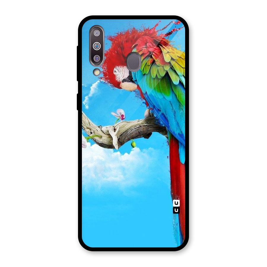 Sky Parrot Glass Back Case for Galaxy M30