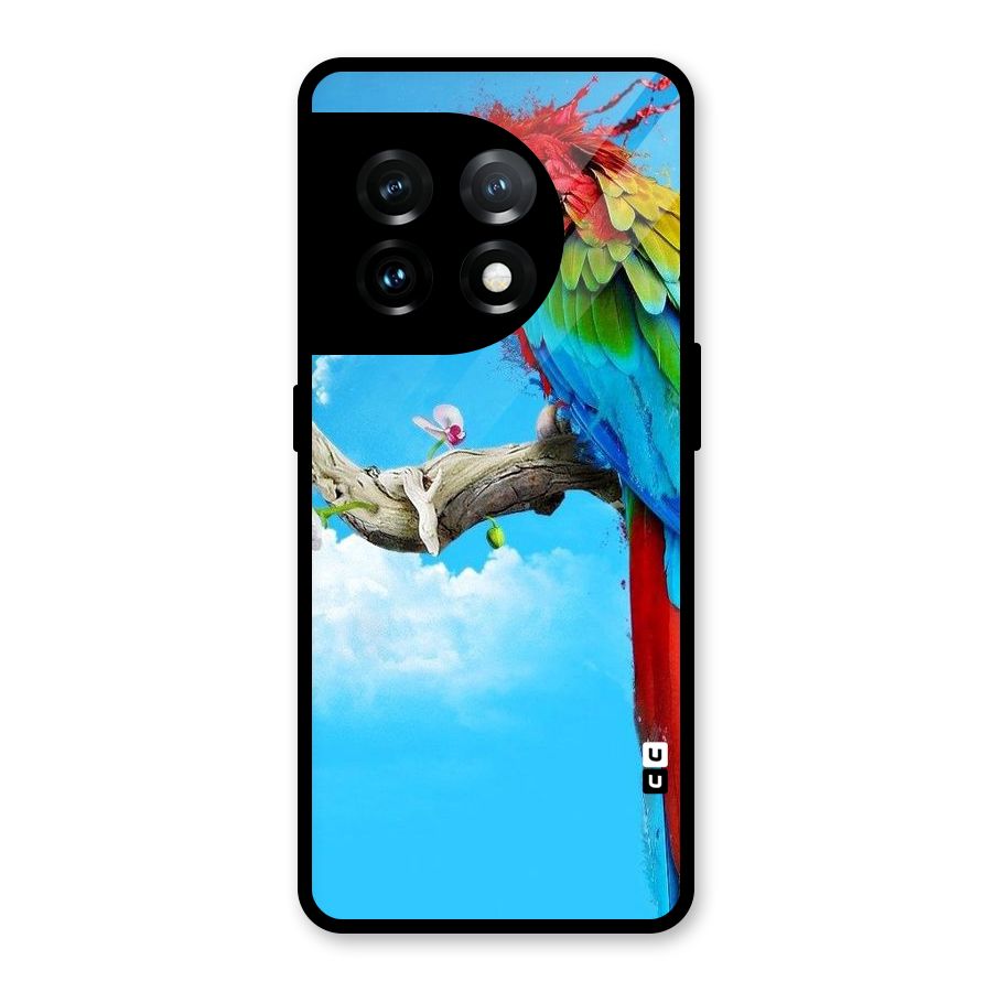 Sky Parrot Glass Back Case for OnePlus 11