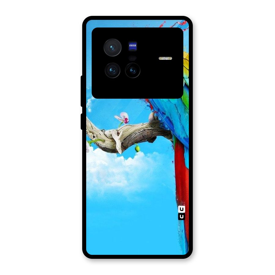 Sky Parrot Glass Back Case for Vivo X80
