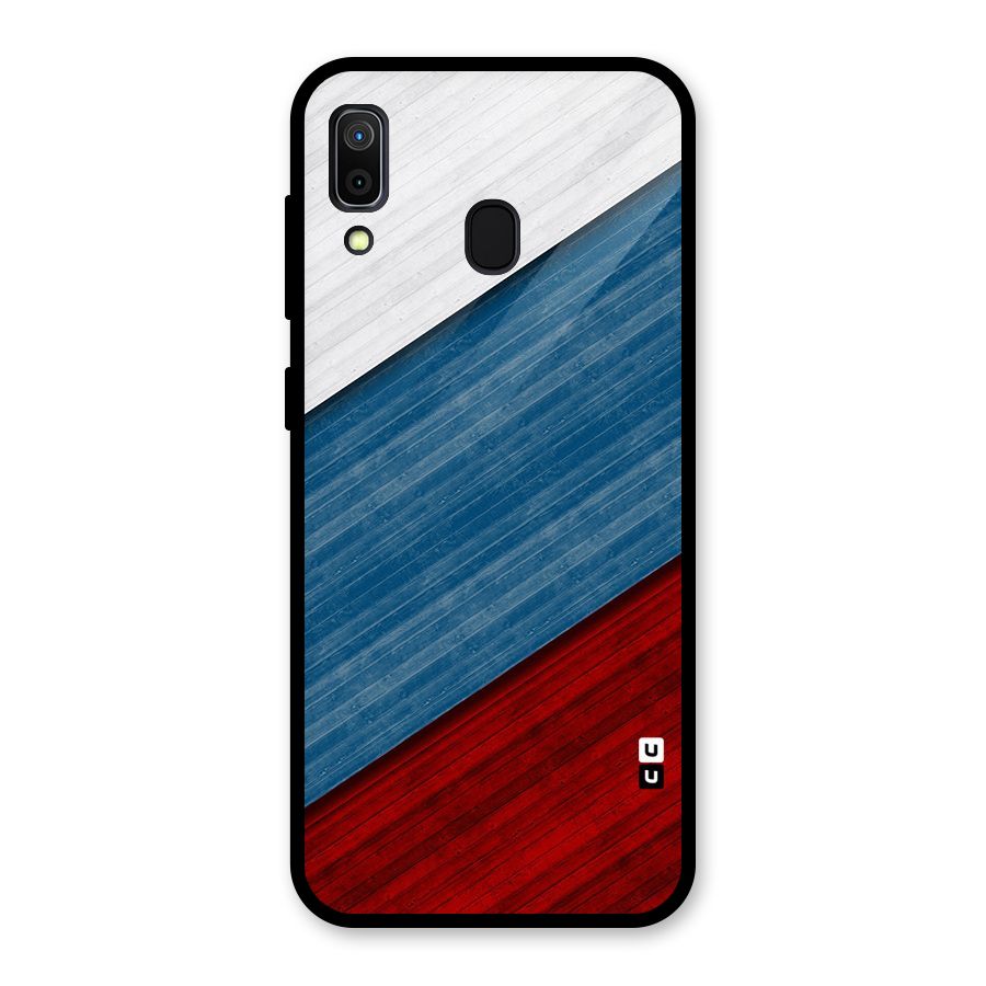 Slant Beautiful Stripe Glass Back Case for Galaxy A30